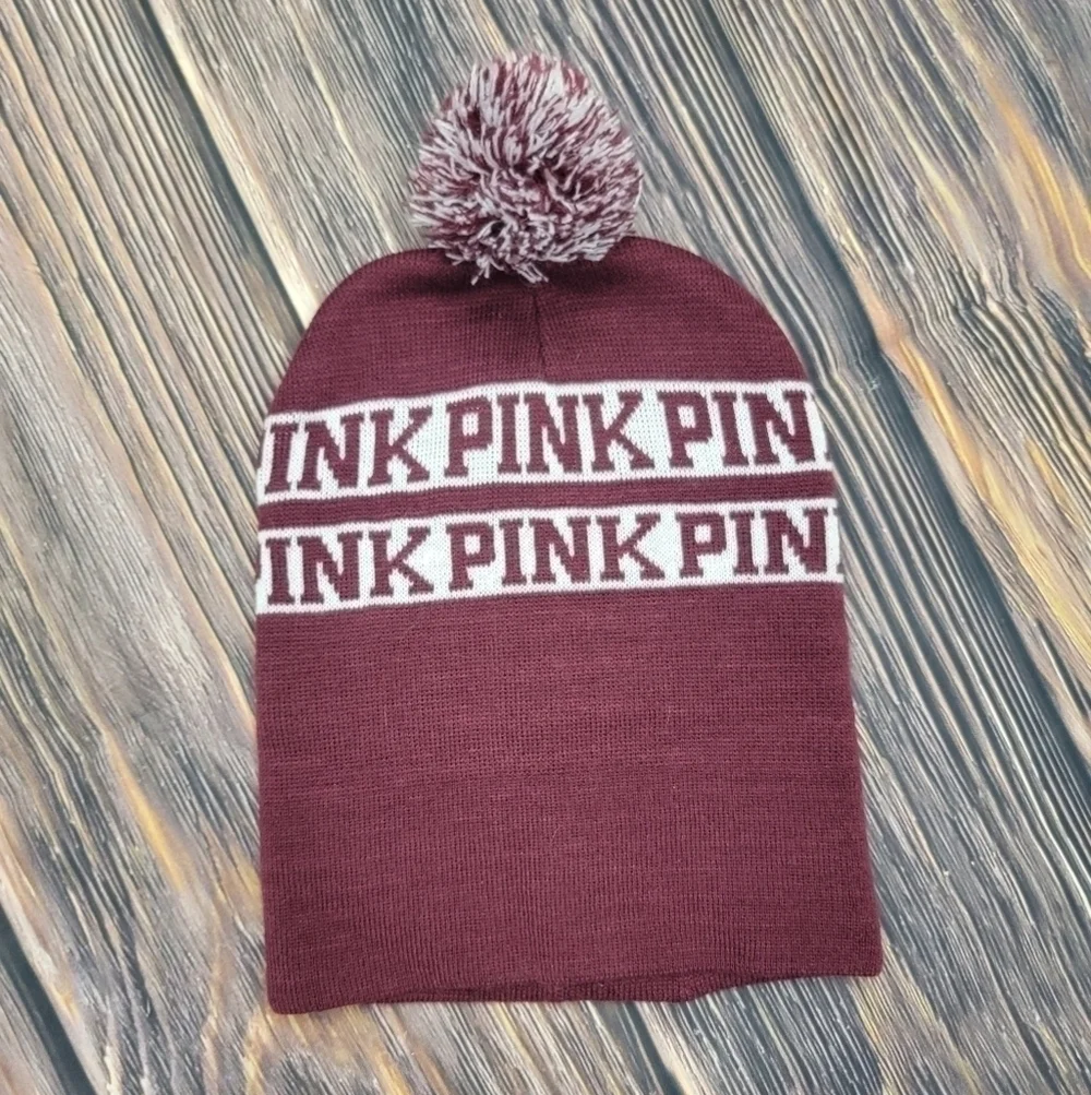VS Pink OS pom-pom hat